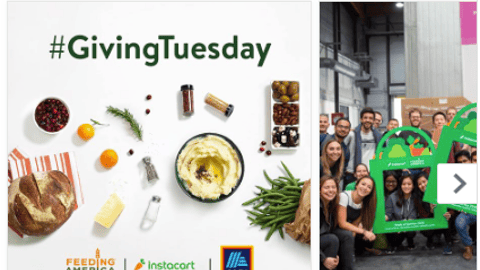 Instacart Aldi #GivingTuesday Facebook Update